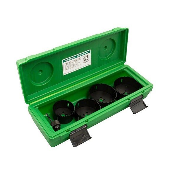 GREENLEE - Hole Saw Kit, 3" - 4-1/2" Saws, 5 Pieces (834)