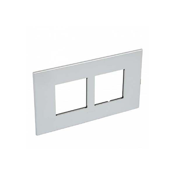 LEGRAND - Plate Arteor, BS, Square, 4 Modules, 2 Gang, Soft Aluminium