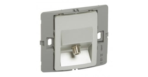Single TV plug - female - silver from Legrand (Malia)