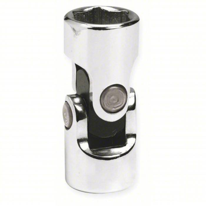 Flex Socket, 3/8 inch Drive Size, 11/16 inch Socket Size, 12-Point, Alloy Steel, Standard, Chrome Finish, SAE