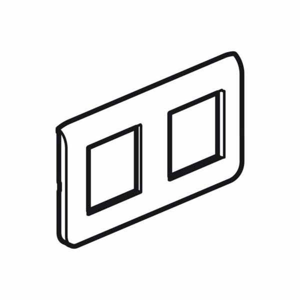 LEGRAND - Plate Arteor for Trunking, 2 Gang, 2x2 Modules, White