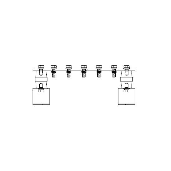 BAHRA EARTHING - Sub ELV Earth Bar, 51x6x305mm, with Base and Insulator