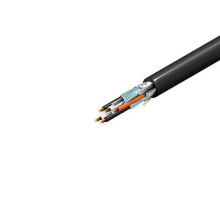 BELDEN - 8P*18 AWG Pltc Inst FSH/PVC Stranded, O/A Cu 300V, With Drain Wire, Black, By Meter
