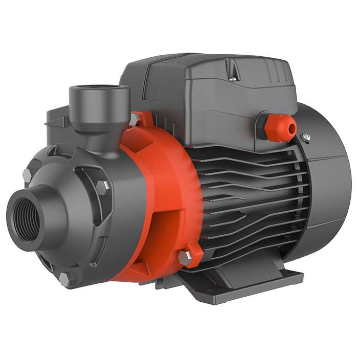 Peripheral Water Pump, 60Hz, 0.5HP, Dual Voltage 110V/220V, Head 40m, Inlet x Outlet 1 x 1 inch, 5.85kg