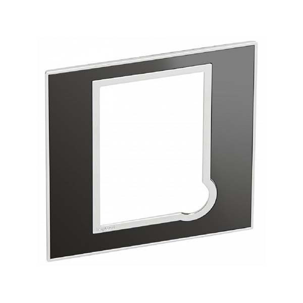 LEGRAND - Plate Arteor, BS, for 13A Fused Connection Unit, Square, Reflective Black