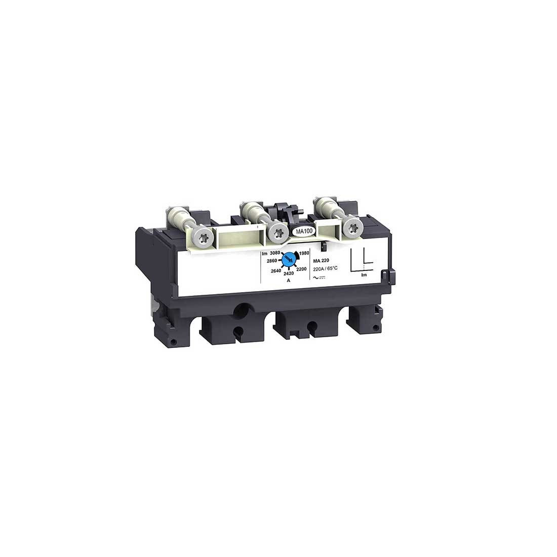 SCHNEIDER - Trip Unit MA100 for ComPact NSX 100/160/250 Circuit Breakers, Magnetic, 100A, 3P 3d