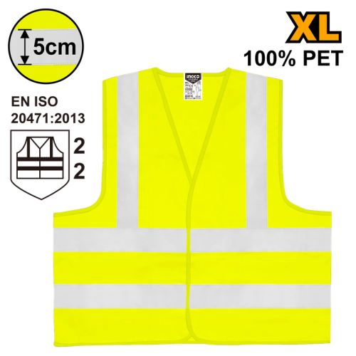 Reflection vest Common reflective strip XLسترة السلامة لون اصفر عاكس