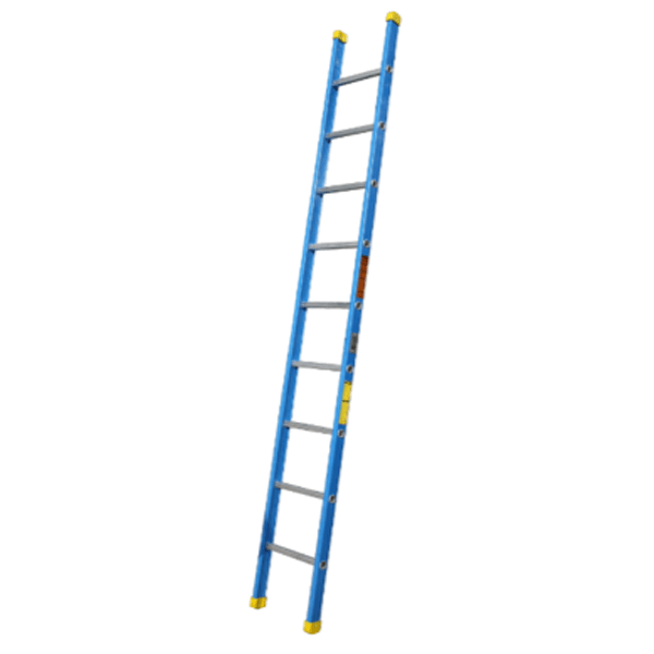 RHINO, Fibreglass Straight Ladder: Height:3.9Mtr - 12-Steps