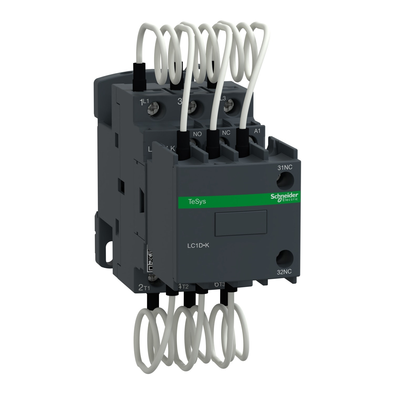 SCHNEIDER - Capacitor Contactor, TeSys D, 20 kVAR at 400 V/50 Hz, Coil 220 V AC 50/60 Hz