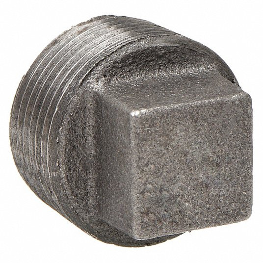 Square Head Plug, Malleable Iron, 1/2Inch Pipe Size, Male NPT