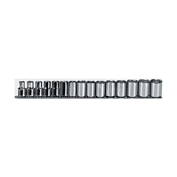 PROTO - 1/2" Drive Metric Socket Set, 15 Pieces, 6 Point