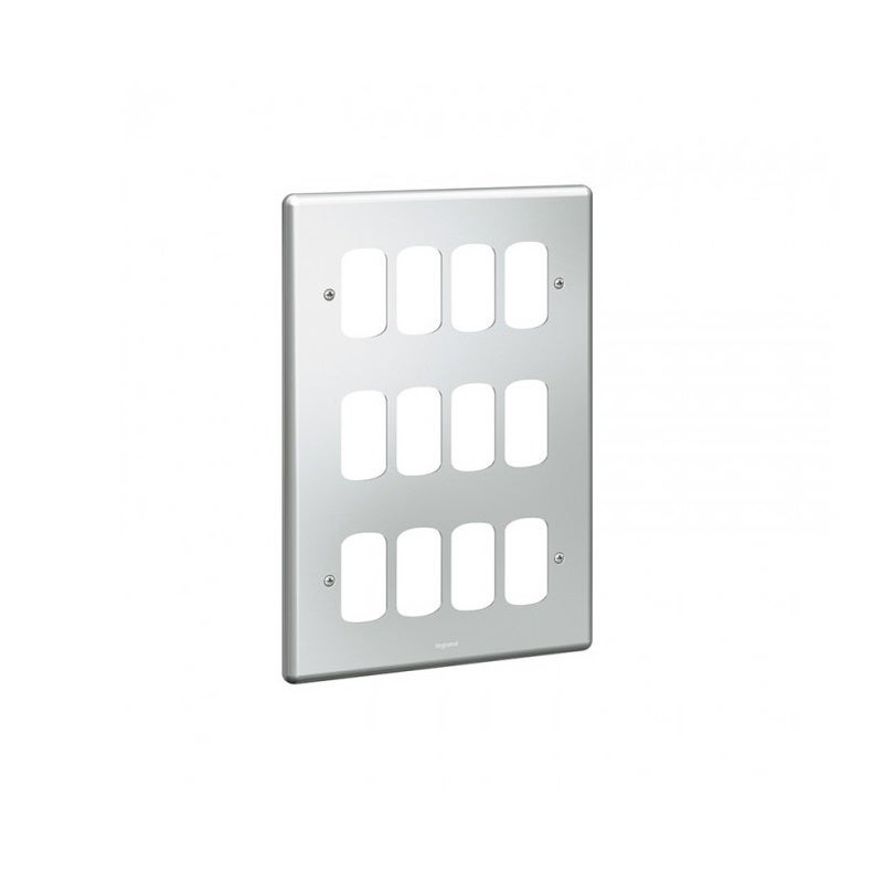 LEGRAND - Front Plate Synergy, for 12 Grid Modules, 3x2 Gang, Metalclad