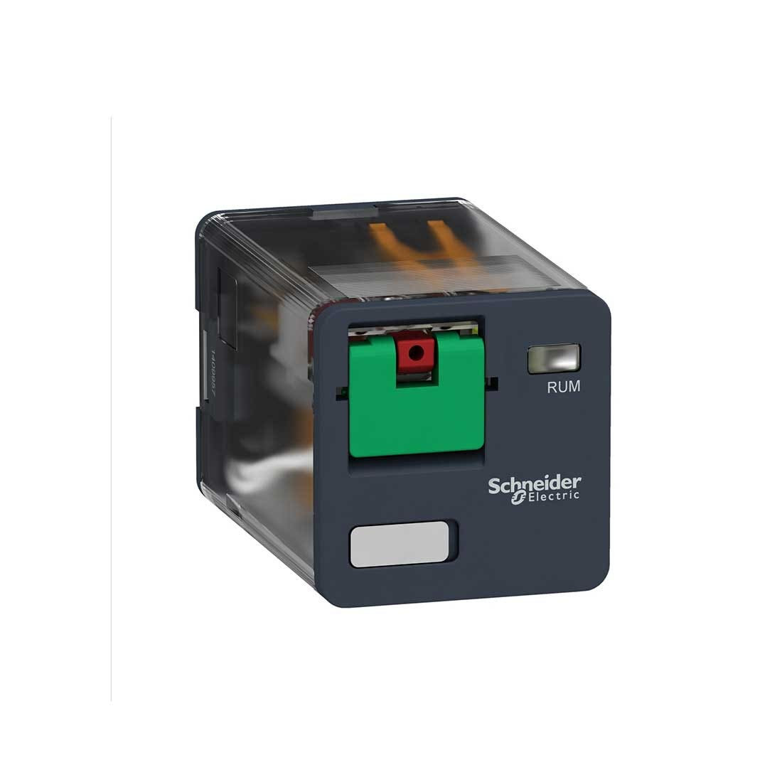 SCHNEIDER - Universal Plug-In Relay, Zelio Rum, 2 C/O, 230 V AC, 10 A
