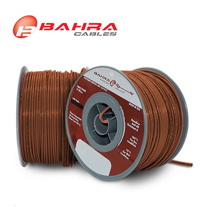BAHRA CABLES - American Standard, THHN Wire, 10 AWG, 600V, Brown 