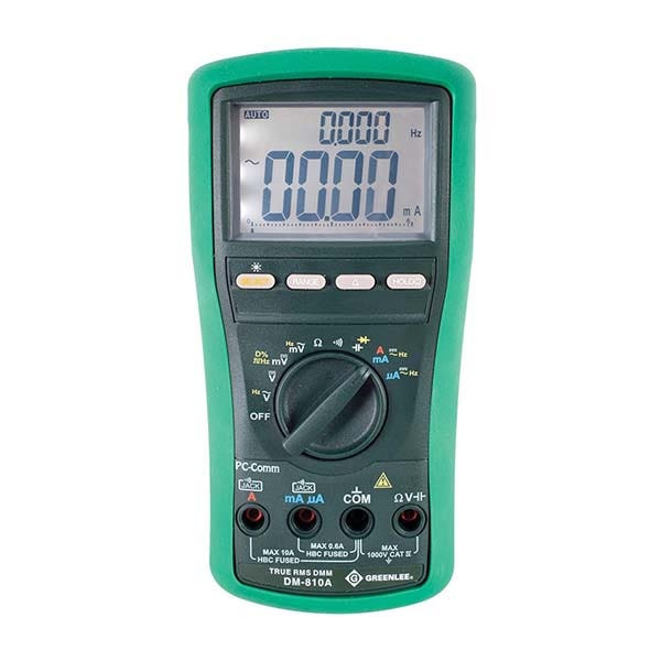 GREENLEE - Digital Multimeter, True-RMS, AC/DC, 10A, 1000V (DM-810A)