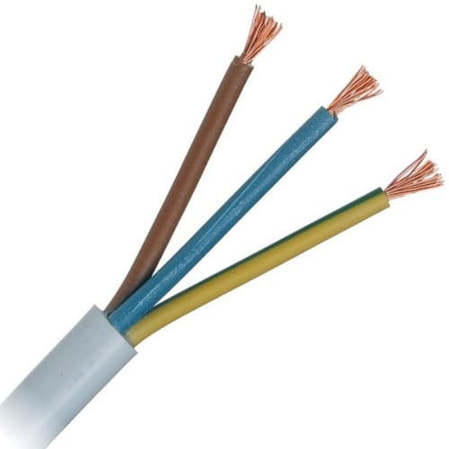 Renewable Energy-Flexible Cable-Copper-PVC-4x3-91.44 M- 300/500V-White