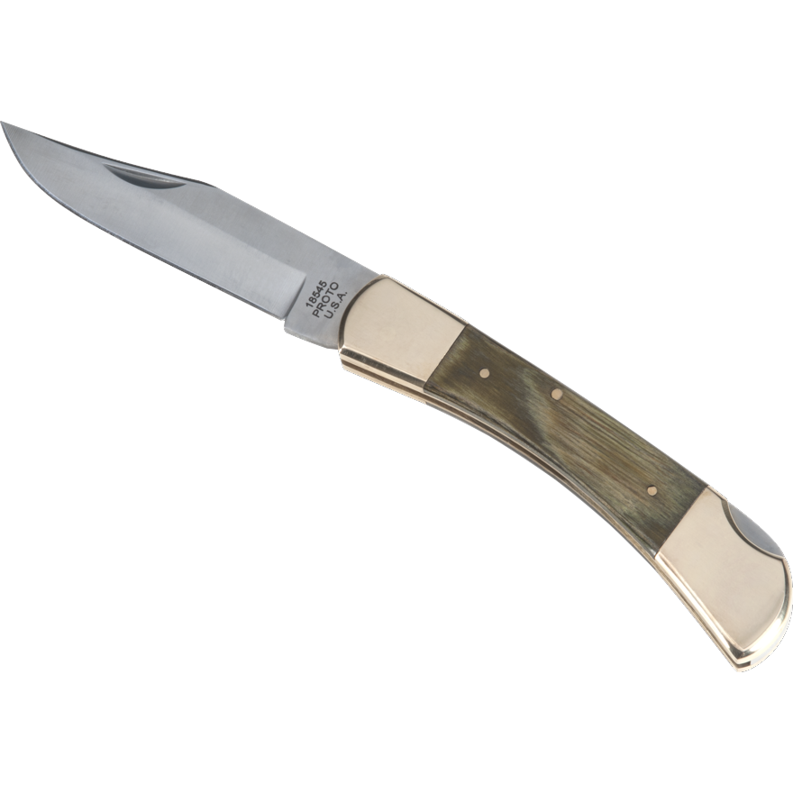 PROTO, Lockback Knife W/Sheath - 3-3/4"