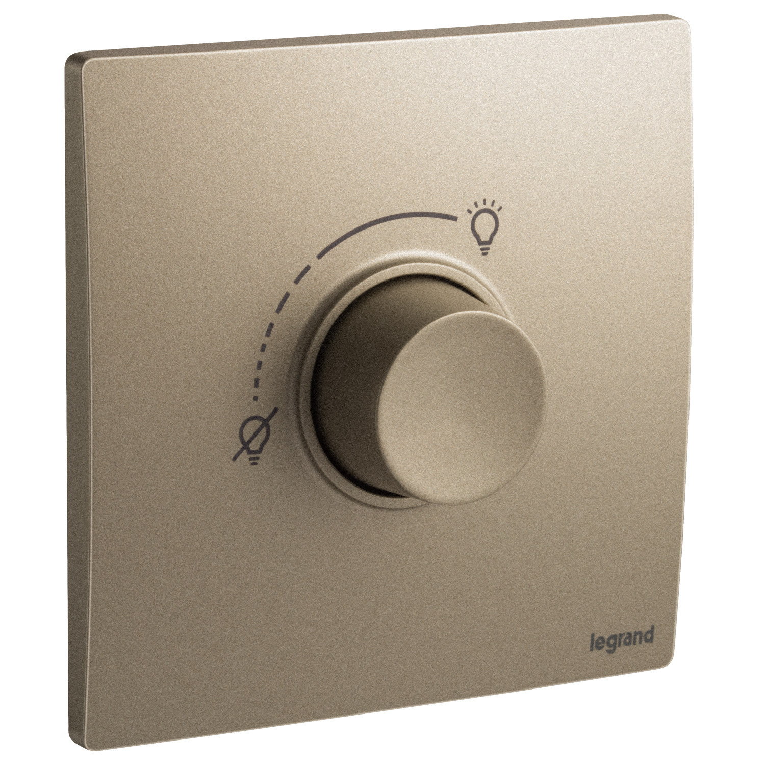 LEGRAND - Rotary Dimmer Mallia, RLC+LED, 100-240 V~, without Neutral, Dark Bronze