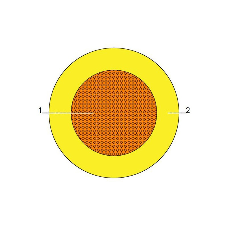 BAHRA CABLES - Building Wire, Cu/LS0H-XL, 450/750 V, H07Z-R, 6mm2, RM, Yellow, BS EN 50525-3-41 (Formerly BS 7211:1998), 500 m