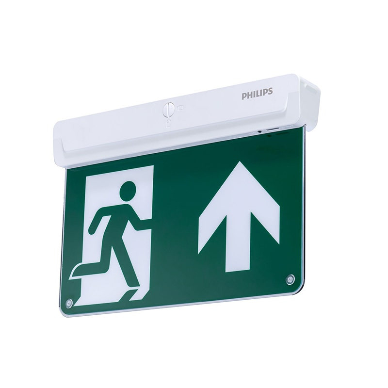 PHILIPS - Emergency Light LED Exit Sign, Up Legend, 19lm, 2.2W, CW, 7000K, 30000Hrs
