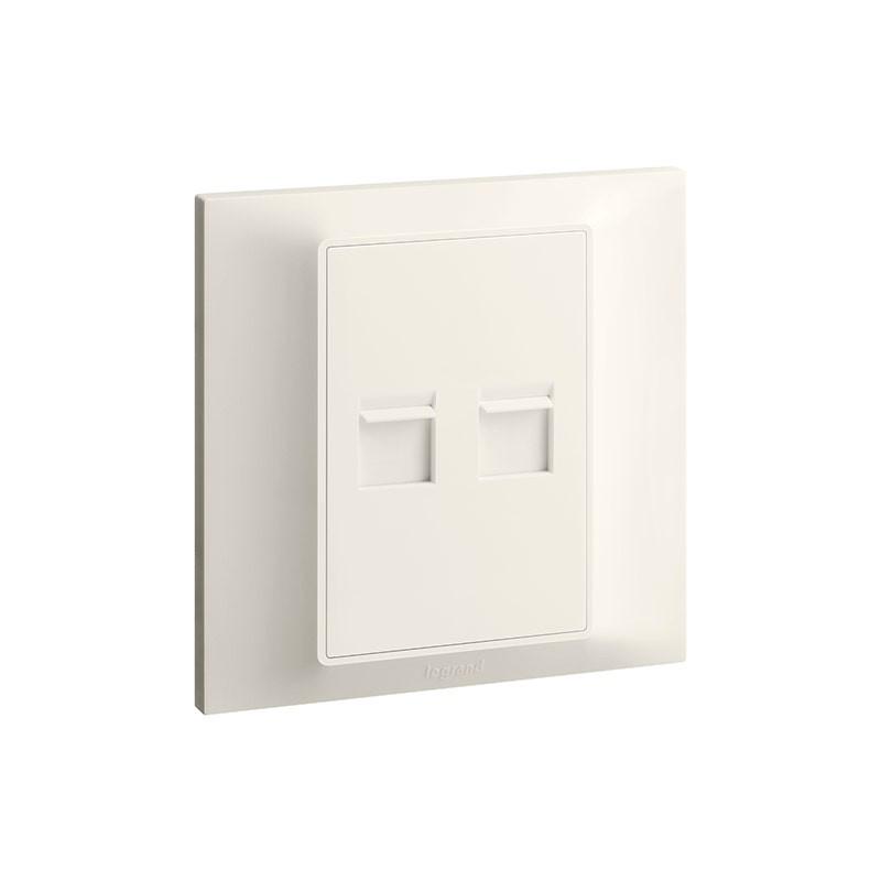 LEGRAND - Face Plate Double Keystone Adaptor Belanko S, 1 Gang, Ivory