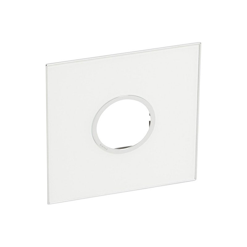 LEGRAND - Plate Arteor, Italian/US, 2 Modules, Round, 4"x4", Mirror White