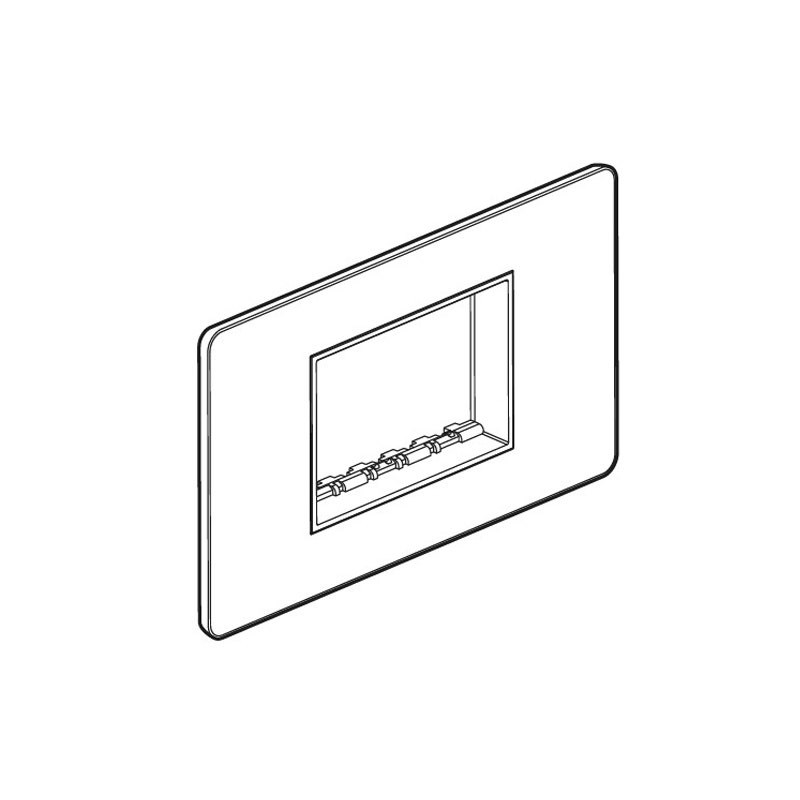 LEGRAND - Front Plate Synergy Sleek, 2 Gang, for Arteor 3 Modules Mechanism, Glossy Gold
