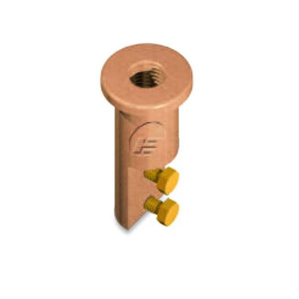 BAHRA EARTHING - Air Rod to Conductor Coupling for Connecting Copper Tapes, 25x3mm, 15mm, M16