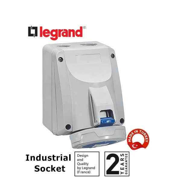 ليجراند - فيش صناعي ظاهر Mounting Socket P17, IP66/67, 200/250 V~, 16 A, 2P+E