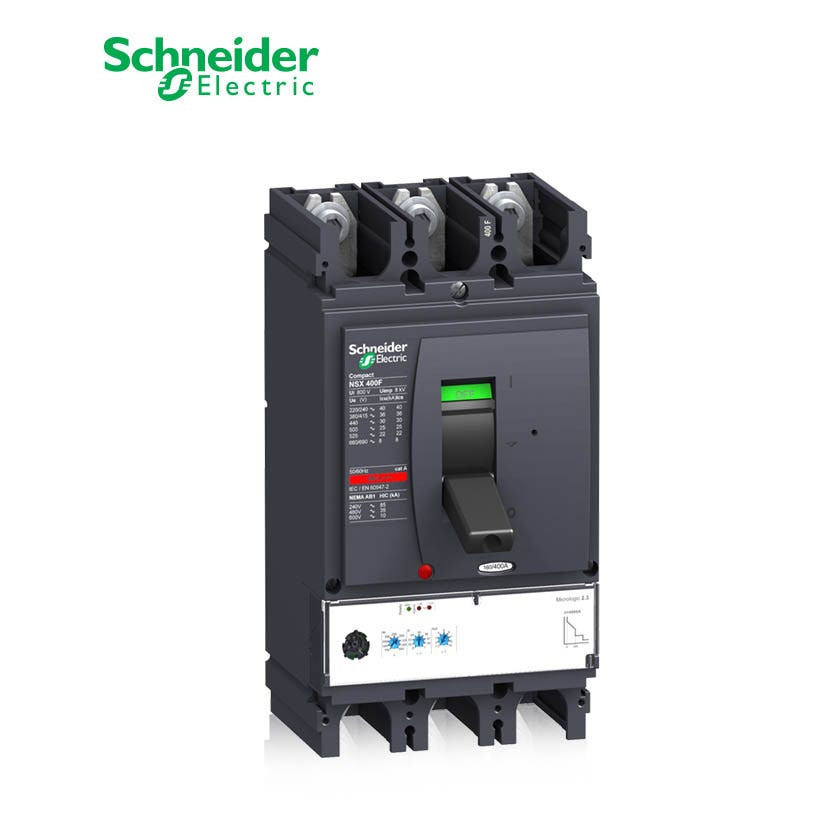 شنايدر - قاطع رئيسي 400 أمبير - ComPact NSX400H, 3P 3d, 70kA at 415 VAC, MicroLogic 2.3 Trip Unit 400A