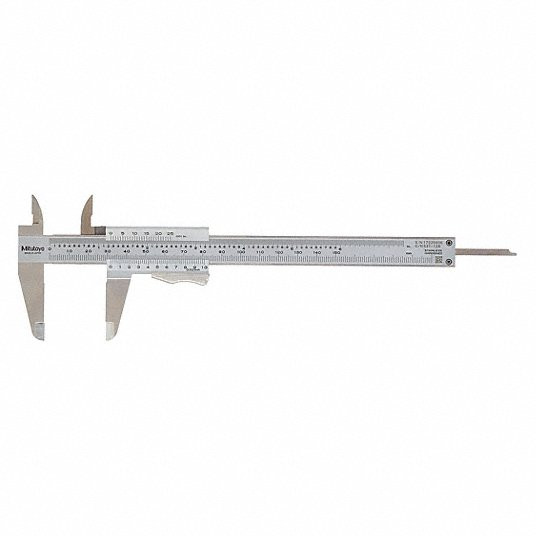 4-Way Vernier Caliper, Range 0 in to 6 in, 0 mm to 150 mm, Graduations 0.02 mm