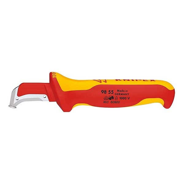 KNIPEX - Dismantling Knife with Guide Shoe, VDE, 180 mm