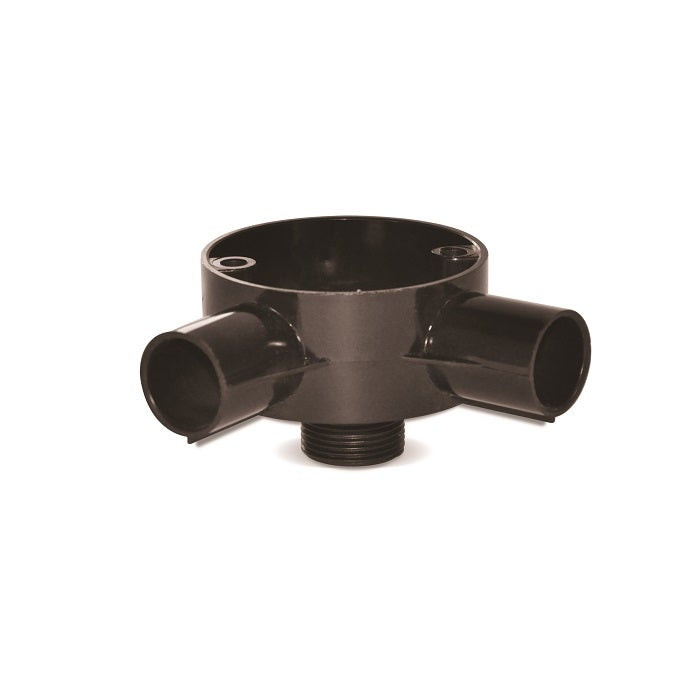 BAHRA CONDUIT - Box PVC 25mm Angle 2 Way & Back Outlet