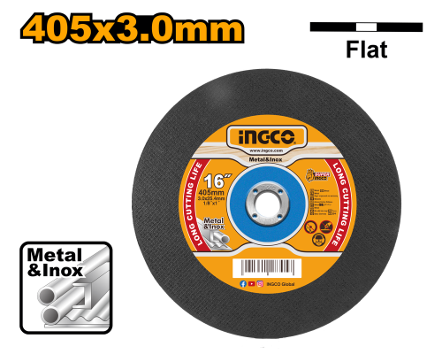 Abrasive metal cutting disc 405(16")x22.2x3.0mmديسك قص حديد 16" 405 ملم