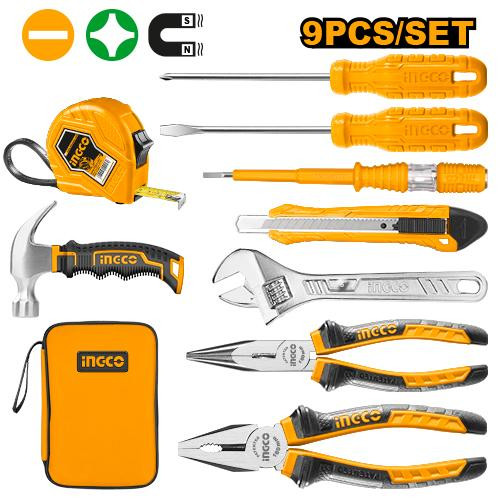 9 Pcs hand tools set طقم عدة 9 قطع شنطة