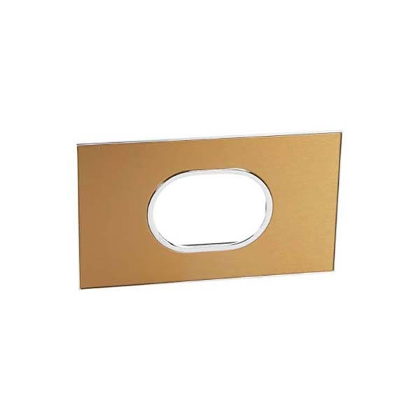 LEGRAND - Plate Arteor, BS, 2 Gang, Round, 3 Modules, Gold Brass