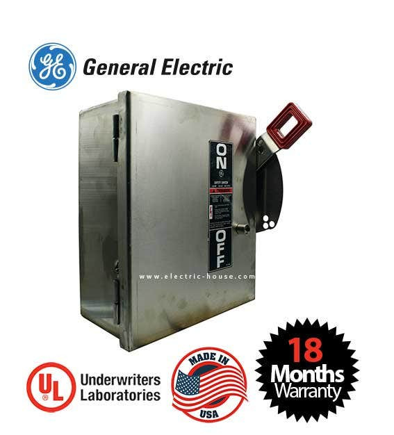 GENERAL ELECTRIC - Safety Switch, Non-Fusible 3 Poles 200A, 600V Nema 1