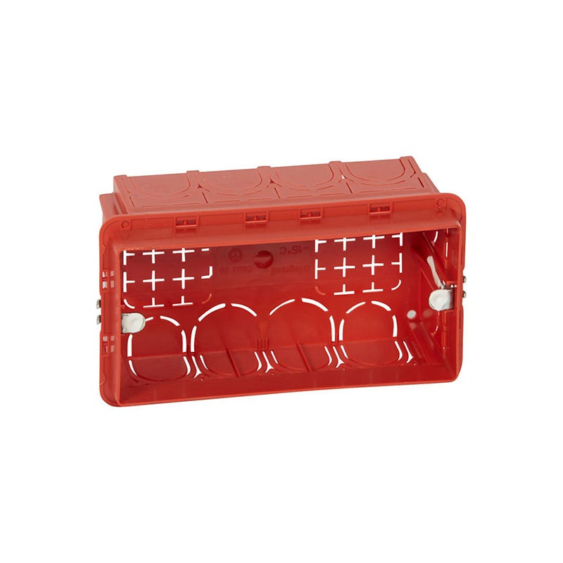 LEGRAND - Flush Mounting Box Batibox, for Vela/Mosaic, 130x71mm, 4 Modules, Depth 50mm, Masonry