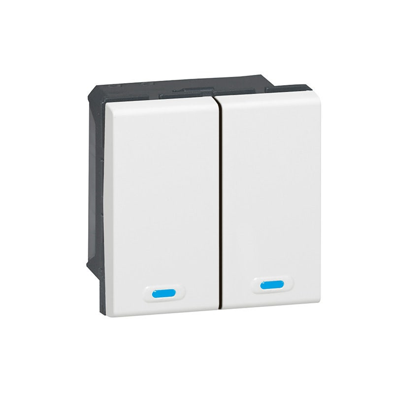 ليجراند - وحدة تحكم KNX Mosaic، 2 أزرار/4 نقاط عمل، أبيض