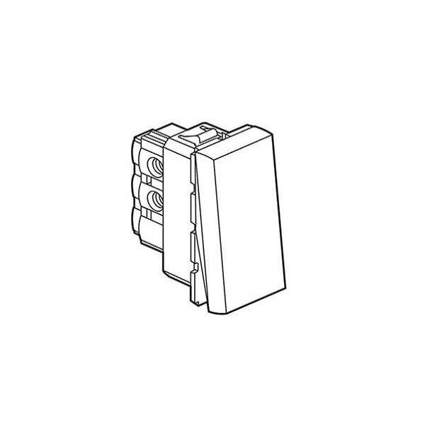 LEGRAND - 1-Way Switch Arteor, 20A, Square, 1 Module, Aluminium