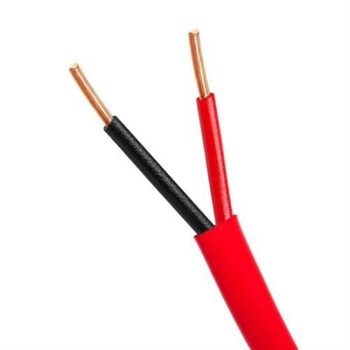 MESC- Fire Alarm Cable - AWG 14-Unshielded- Dual core- 305m-300V- PVC- Red