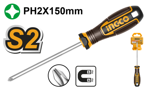 Phillips Screwdriver PH 2×150 mm Roundمفك فيلبس صليبة 2*150ملم