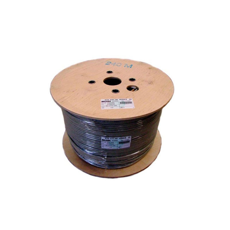 BELDEN - 4P*24 AWG Cat 5E F/UTP Shld Riser-Cmr PE/PVC, Grey, 305 Meters/Roll