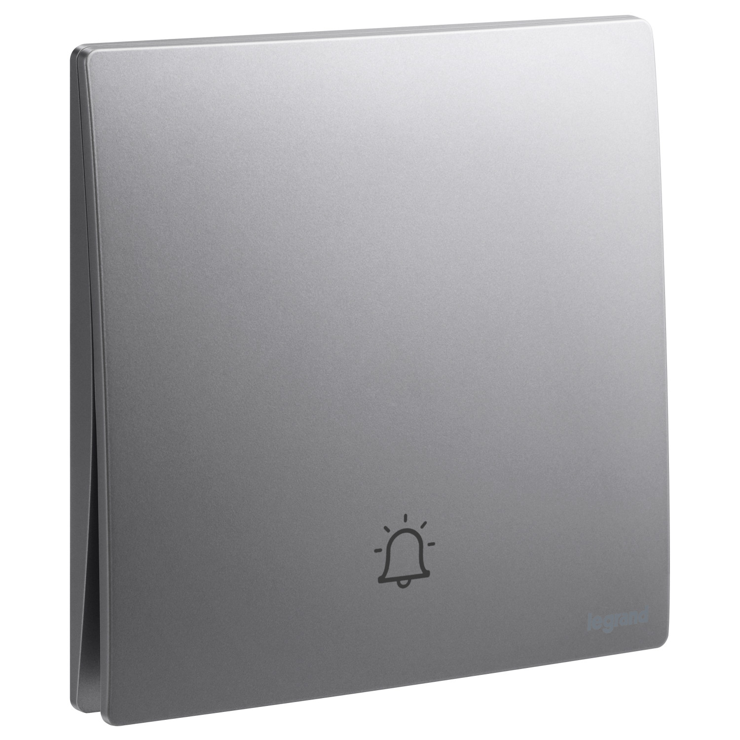 LEGRAND - Push-Button Mallia, N/O Contact with Bell Symbol, 1 Gang, 10 A, 250 V~, Dark Silver
