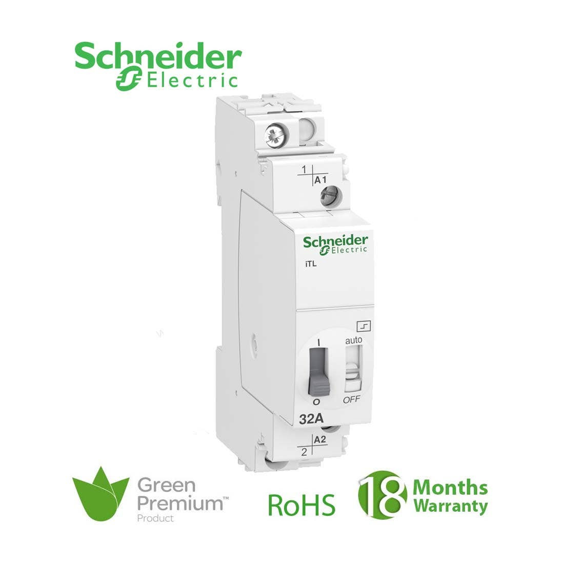 SCHNEIDER - Impulse Relay 32A 1No 230 V AC 50-60Hz 110V DC ITL
