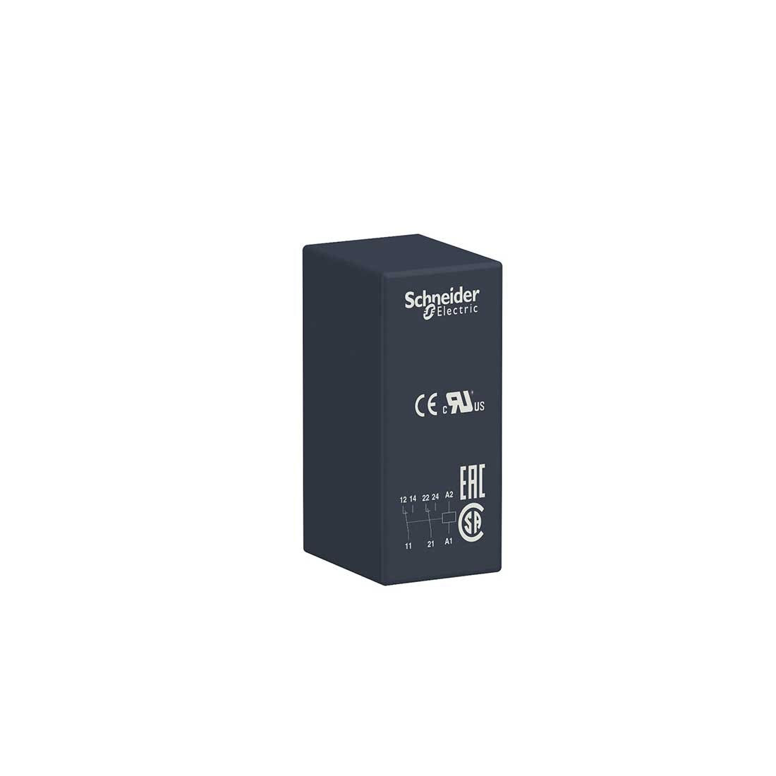 SCHNEIDER - Interface Plug-In Relay, Zelio Rsb, 2 C/O, 24 V DC, 8 A