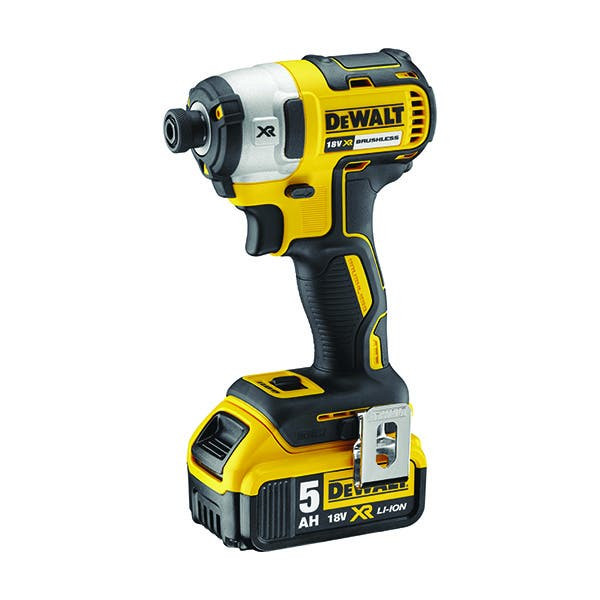 DEWALT - Cordless Impact Driver, Brushless, 6.35mm, 18V XR, 2Ah