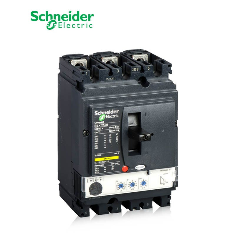 شنايدر - قاطع رئيسي 250 أمبير - ComPact NSX250N, 50kA at 415 VAC, MicroLogic 2.2 Trip Unit 250A, 3P 3d