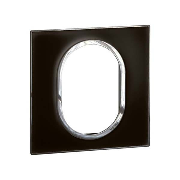 LEGRAND - Plate Arteor for 1 Gang Box, BS, Round, 3 Modules, Mirror Black