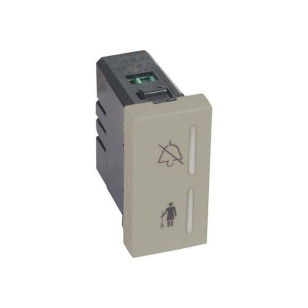 LEGRAND - Indicator Lamp and Bell Push Arteor for Hotel, Square, 2 Modules, Champagne